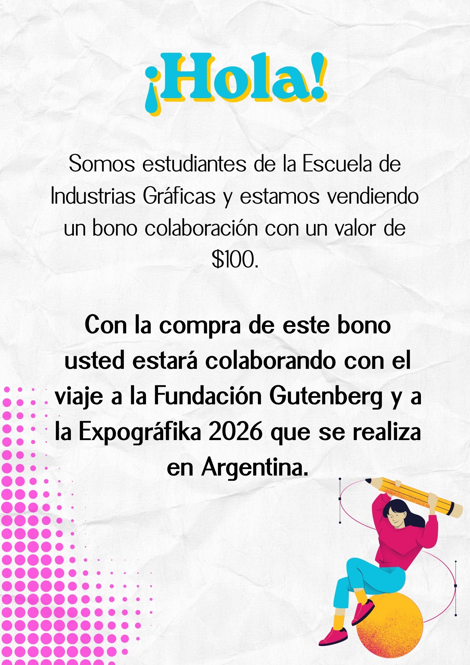 Ilustración de bienvenida de la Escuela de Industrias Gráficas